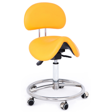 Ergonomikus egészségügyi nyeregszék állítható háttámlával és kör alakú talppal V067CAB