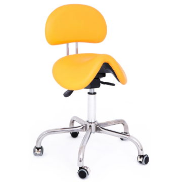 Ergonomikus egészségügyi nyeregszék állítható háttámlával és F alakú talppal V068CAB